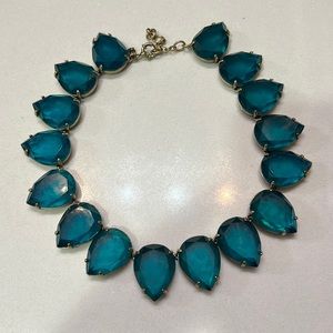 J.Crew teal teardrop necklace